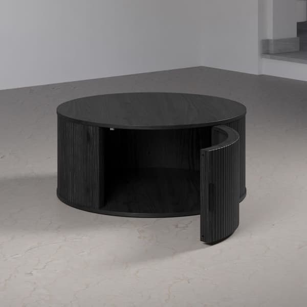 RONIN Round Coffee Table - MDF - Black - Diameter 80 cm - Height 36 cm