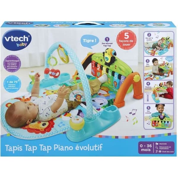 VTECH BABY Evolving Tap Tap Piano Play Mat - Multicolor