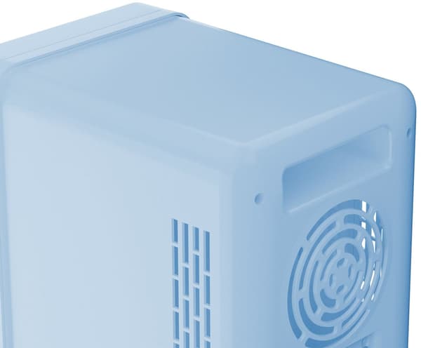 ELLE 4 L Mini Fridge with LED Makeup Mirror Blue
