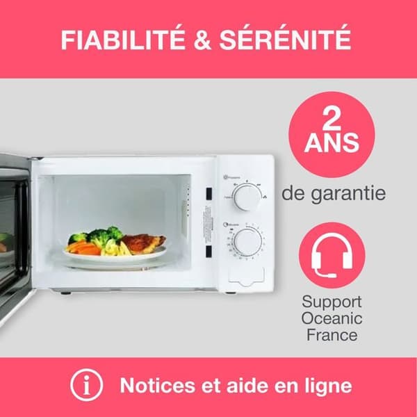 OCEANIC MO20W11 Microwave - 20 L - 700W - White H26 P32