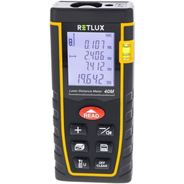 RETLUX RHT 100 Laser Rangefinder 40 m - Measuring Accuracy ± 2 mm