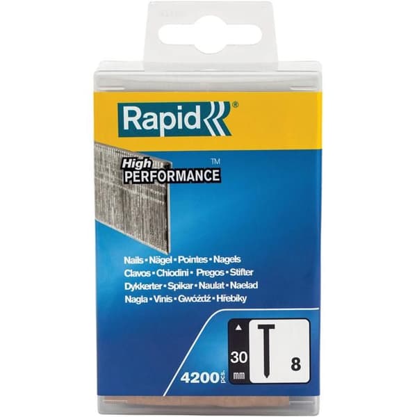 RAPID Staple No. 8 - 30 mm - Grey - For Woodworking - 4200 Count