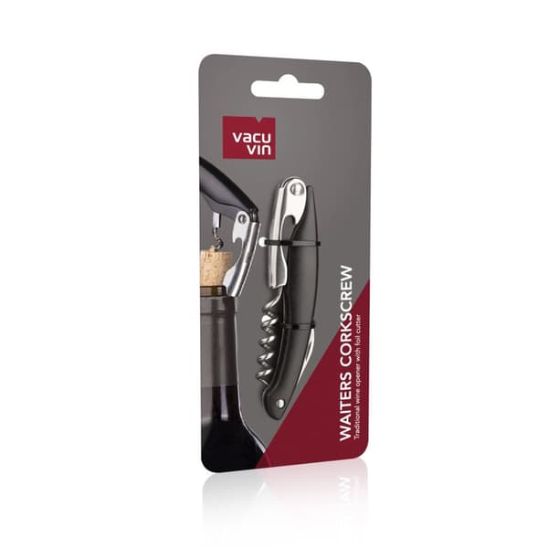 Vacuvin Waiters Corkscrew 3-in-1 Black/Silver