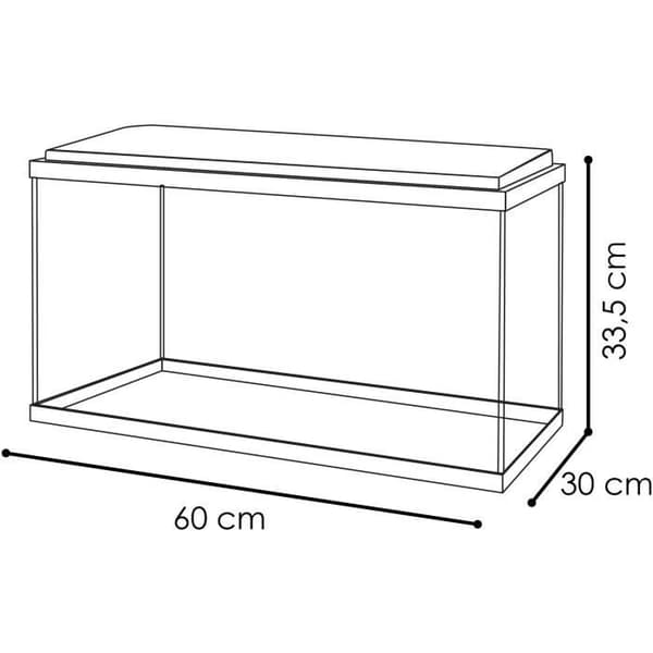 CIANO 60 cm Aquarium - 58 L + Filter + LED + Heater - White