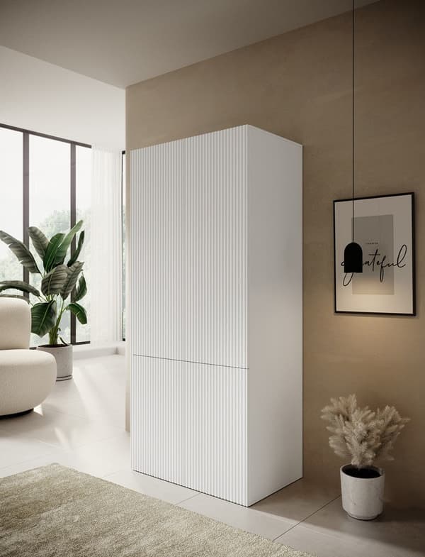 PAFOS Wardrobe 2D 90x55.5x198.5 White Matt