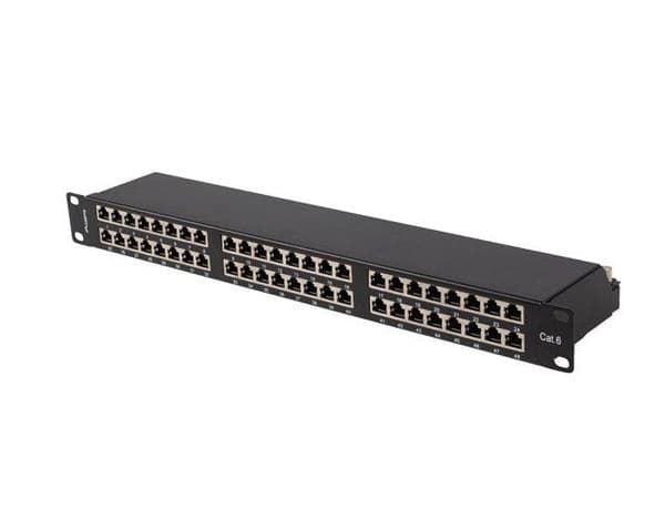 Lanberg 48 Port 1U 19 CAT6 FTP Shielded Patch Panel - Black