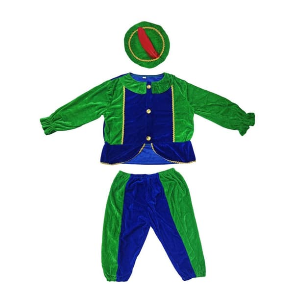 Sinterklaas Helper Costume 110-116 Green/Blue