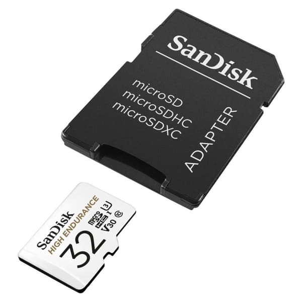Sandisk MicroSDHC High Endurance 32GB Incl SD Adapter
