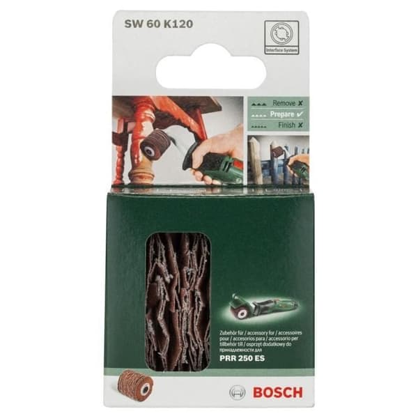 BOSCH Abrasive Cylinder - 60 mm Width, 120 Grit - Accessory for PRR 250
