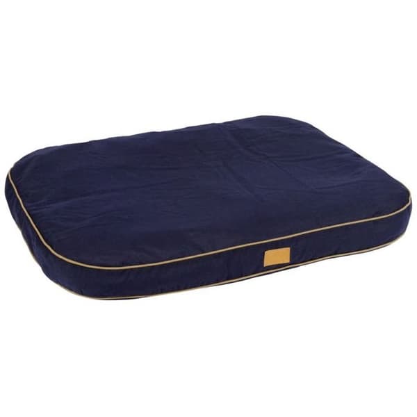 KERBL Cushion - Jerome - 60 x 40 x 6 cm - Dark Blue and Cognac