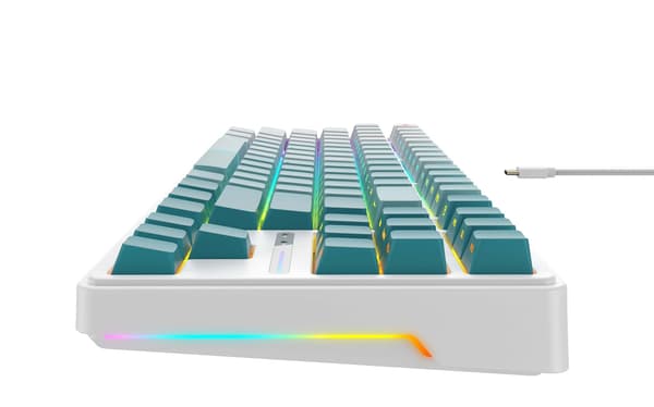 Havit KB901L Gaming Keyboard White-Green - Wired, RGB LED Backlight