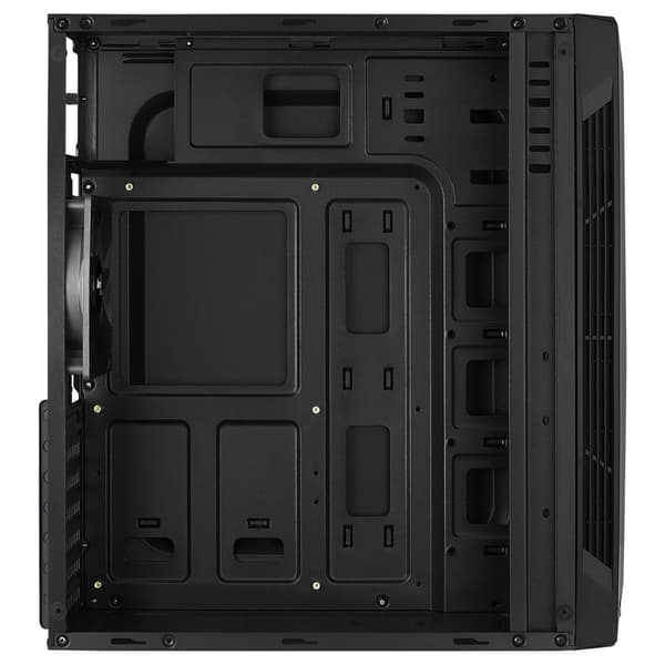 Aerocool Split Midi Tower Black - RGB-LED Lighting - ATX, mATX, Mini-ITX