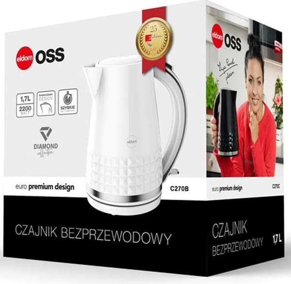 ELDOM C270B Electric Kettle 1.7 L 2150W