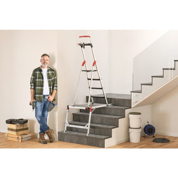 Hailo 9940-301 TP2 Pro Step Platform Silver/Black - Max Load 150 kg