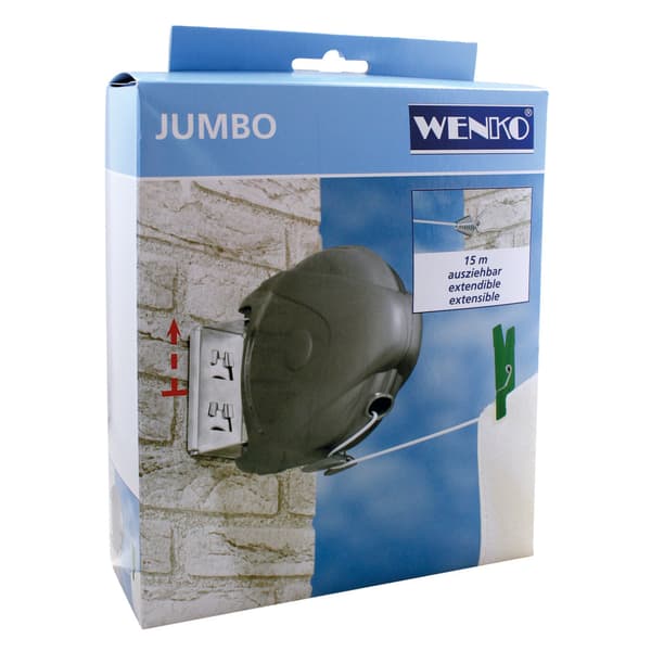 Wenko Jumbo Extendable Clothesline 15 M