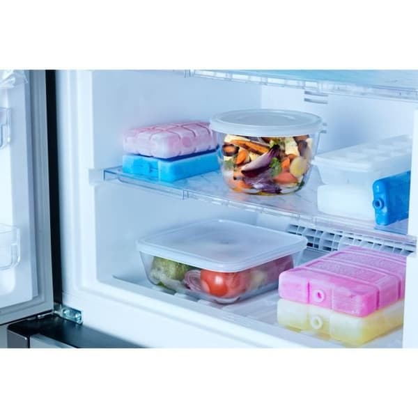 Pyrex Cook & Freeze Set of 8 Glass Storage Containers - Rectangular - Freezer Lids