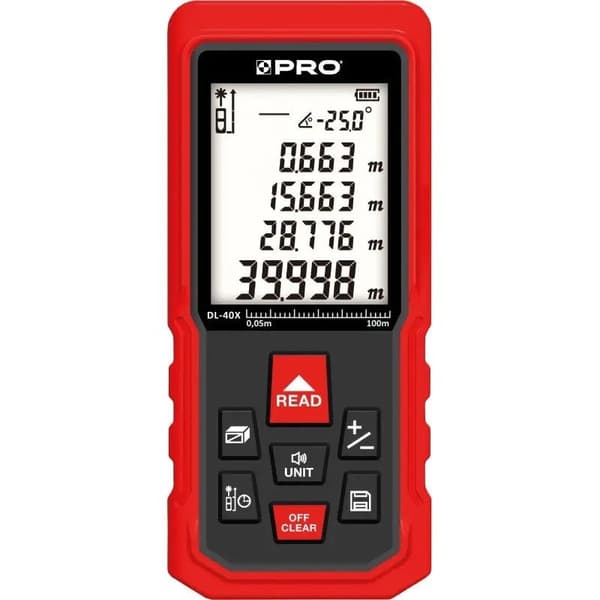 Laser Distance Meter DL-40X PRO-DL075 40 m Rangefinder