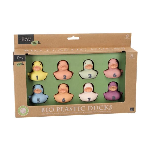 Jipy Bioplastic Rubber Ducks 8-Piece Set