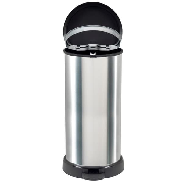 Curver Decobin Oval Pedal Bin 40 L Silver/Black