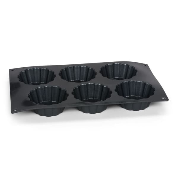 Patisse Mini Cake Pan 6 Compartments 29x17 cm Black Silicone