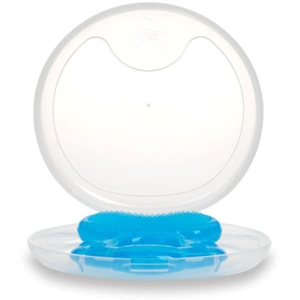 NUBY Teething Ring - Teethe-eez - Silicone - From 3 Months - Blue