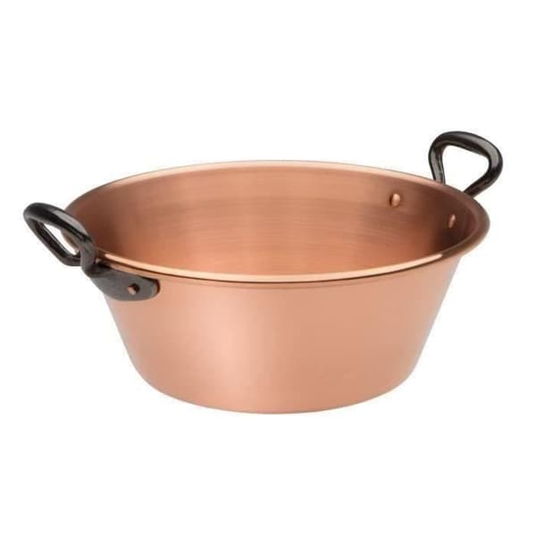 BAUMALU Copper Jam Pan - 26 cm - Cast Iron Handles - Non-Induction 12/10th