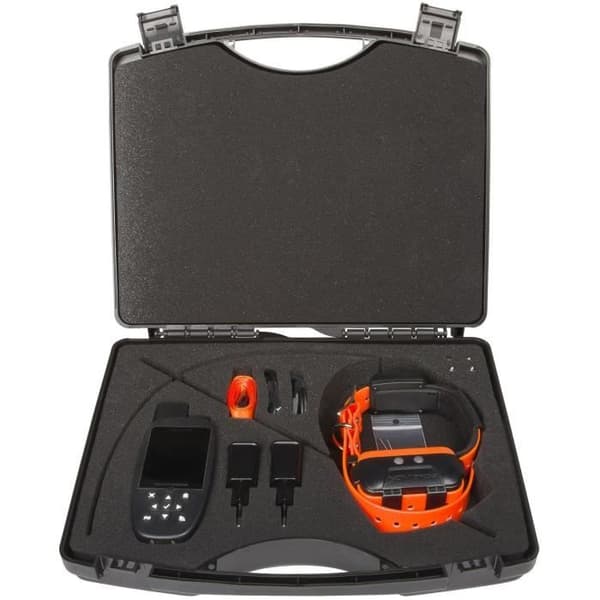 NUM'AXES CANICOM GPS 2 - Complete Set Collar - GPS Tracker - Black/ Orange