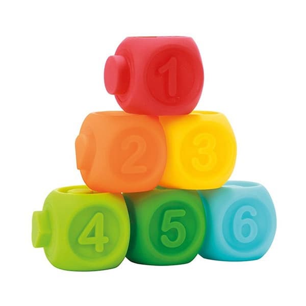 Little Stars Baby Stacking Blocks 6 Pieces + 2 Animals