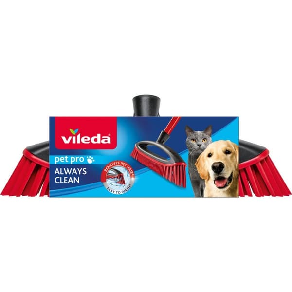 Vileda PetPro Always Clean Broom Brush Black/Red