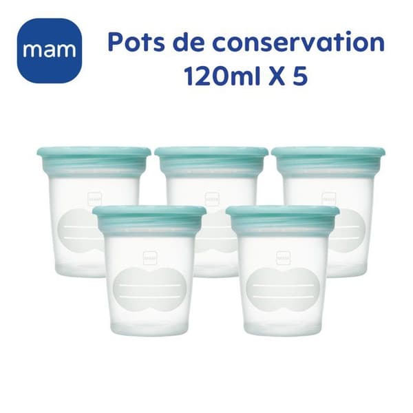MAM Breastfeeding Storage Container 120 ml - Pack of 5