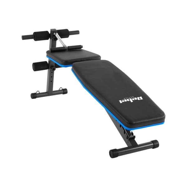 REBEL ACTIVE Inclined Training Bench with Leg Locks and Elastic Bands