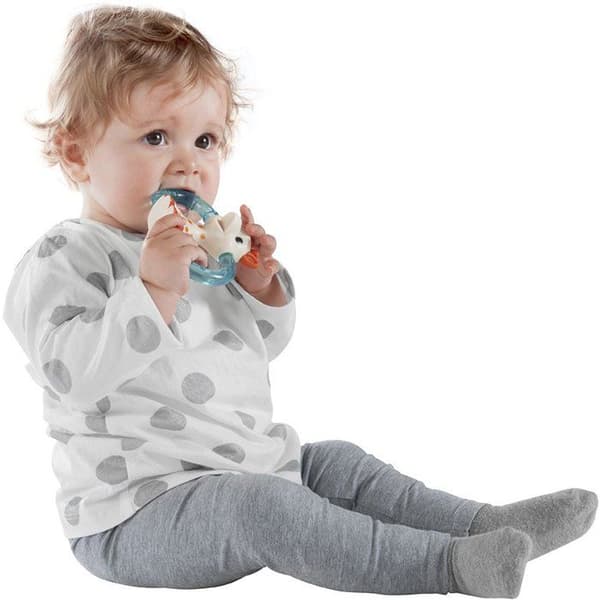 Sophie the Giraffe Teething Ring - Double Polar Ring - Refrigerate - Textured