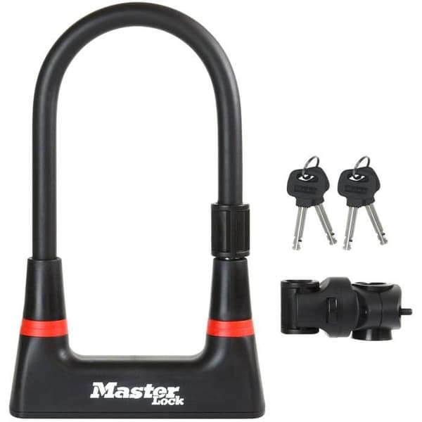MASTER LOCK U-Lock Bicycle Lock - Hardened Steel, Keyed - 8279EURDPRO