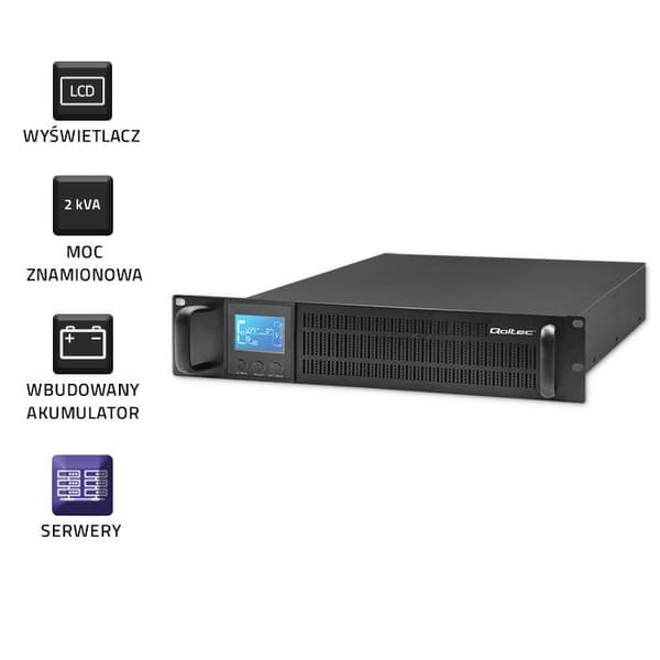 Qoltec RACK UPS 2kVA 1600W LCD