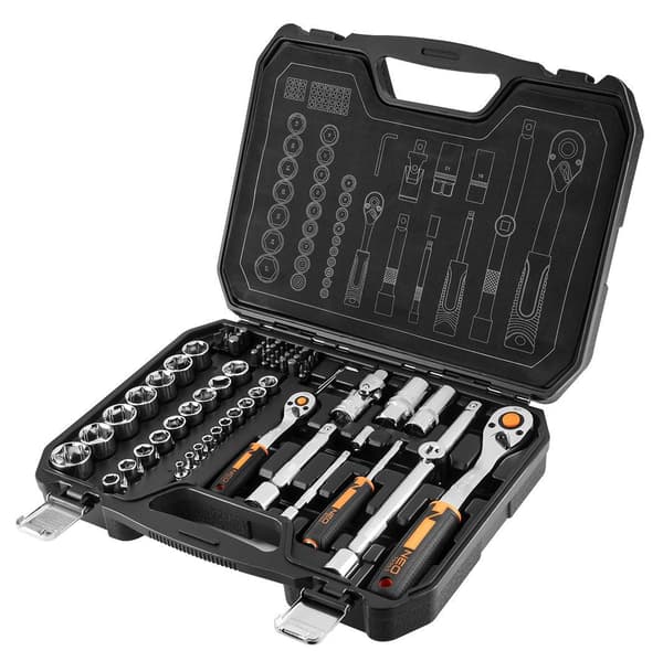 NEO tools Socket Set 73 Pieces CRV 10-054