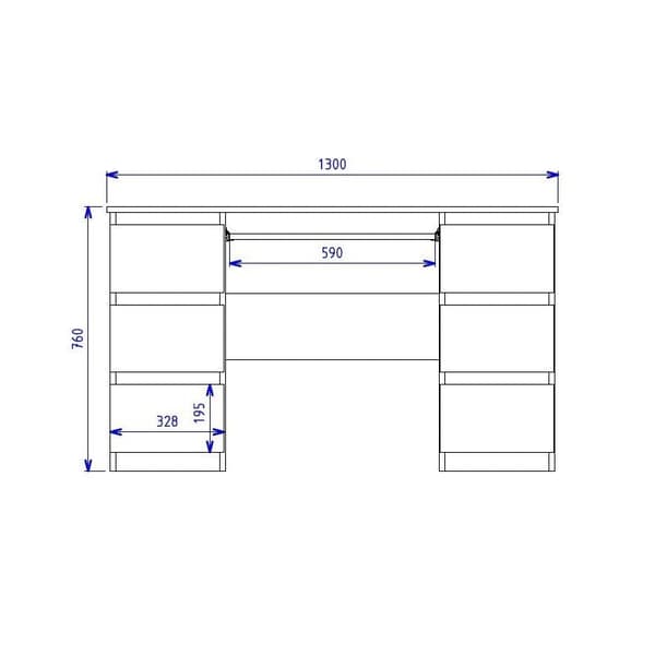 Topeshop KUBA BIEL MAT Computer Desk White