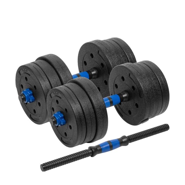 REBEL ACTIVE Adjustable Dumbbells 2x10 kg with Connector