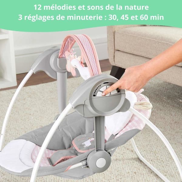INGENUITY Foldable Electric Baby Swing - Flora - Baby Gift