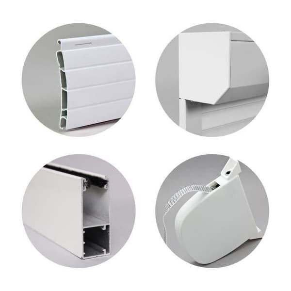 Roller Shutter PVC 120x120 cm - Manual Operation with Strap - White - Trimmable W120