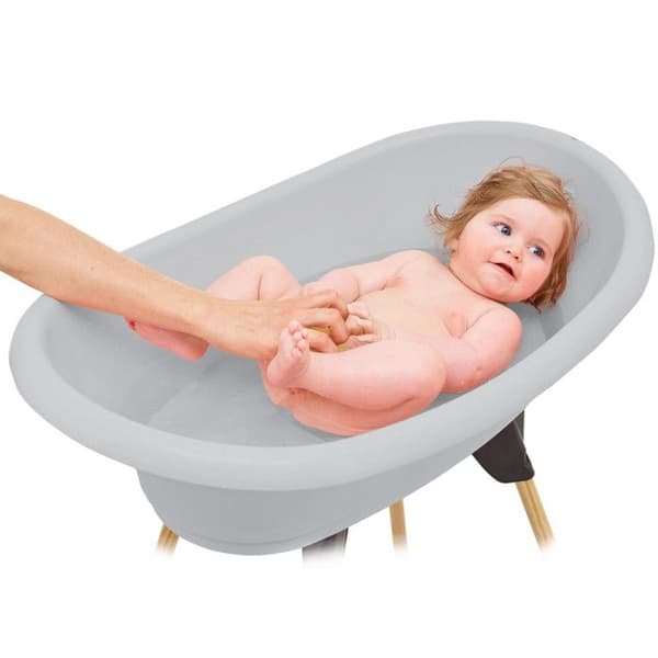 THERMOBABY VASCO Charming Grey Bath Kit - Bathtub + Feet + Drain Hose