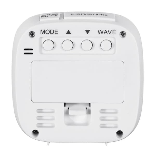 Hama RC-45 Wireless Alarm Clock White - DCF Clock with Blue LED Backlight