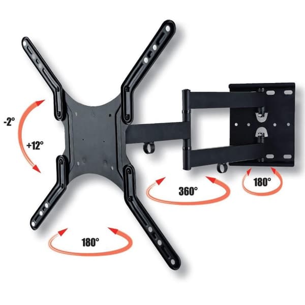 Techly 23-55 Universal LCD TV Wall Mount Bracket Black ICA-PLB 136 M