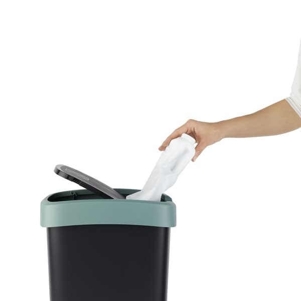 Rotho Twist Waste Bin 10 L Mistletoe Green/Anthracite
