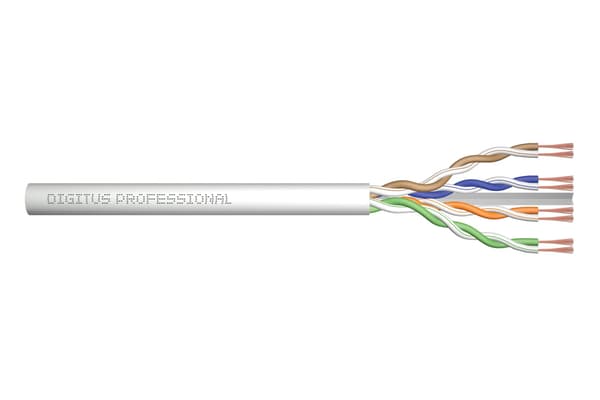 DIGITUS Professional - Patch Cable - 100 m - UTP - CAT 6 - Halogen-Free - Grey