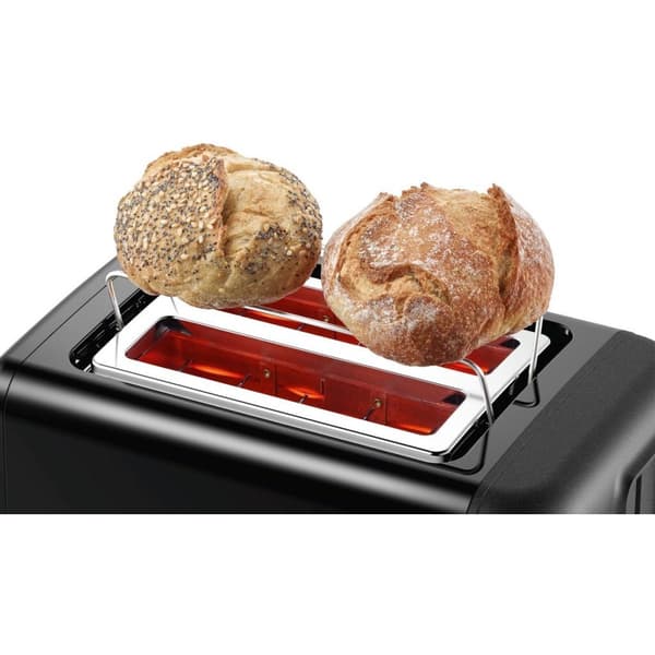 Bosch TAT3P423 Toaster Black - 2 Slices - 970W - Designline
