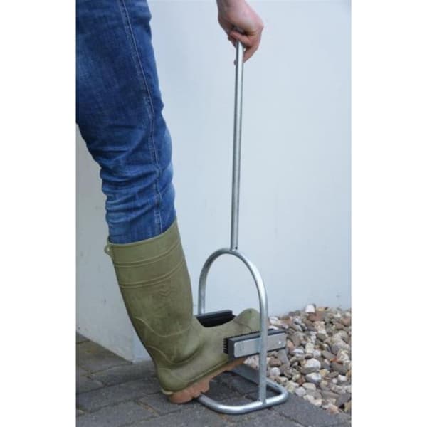 Esschert Design Shoe Scraper with Brush 78.5 cm Silver