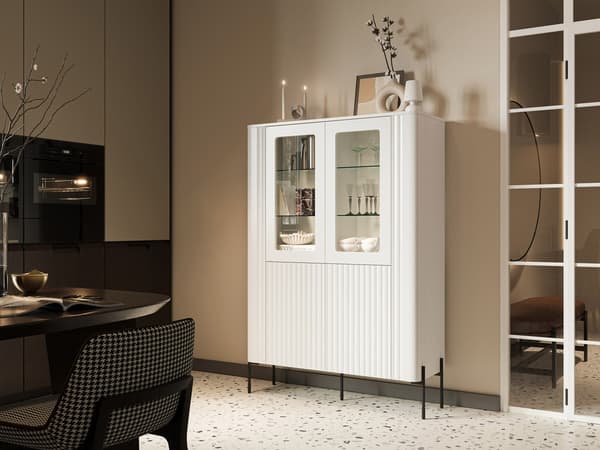 Cama VERA Display Cabinet 110x40x160 Matt White