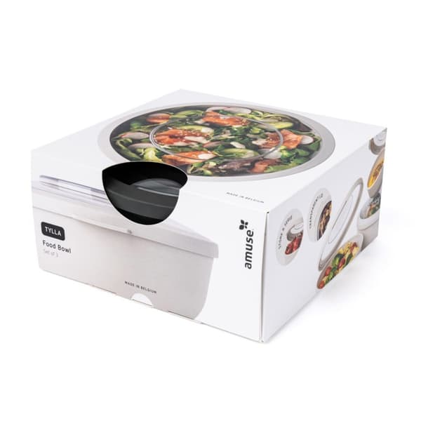 Amuse Tylla Foodbowl 200 + 1000 + 2000 ml Black