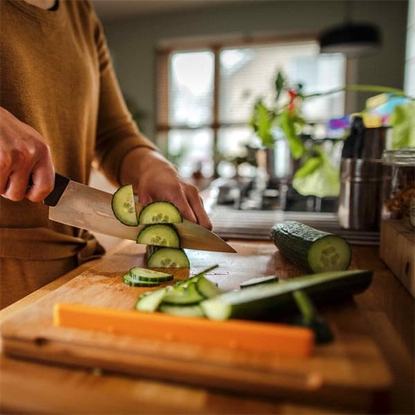 Fiskars Bamboo Cutting Board Set, Rectangular, Stackable, Black, Model 1057550