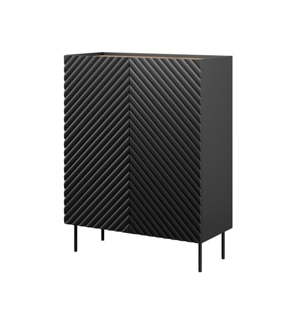 Bookcase ONDA 2D2SZ 98x45x127 cm Black